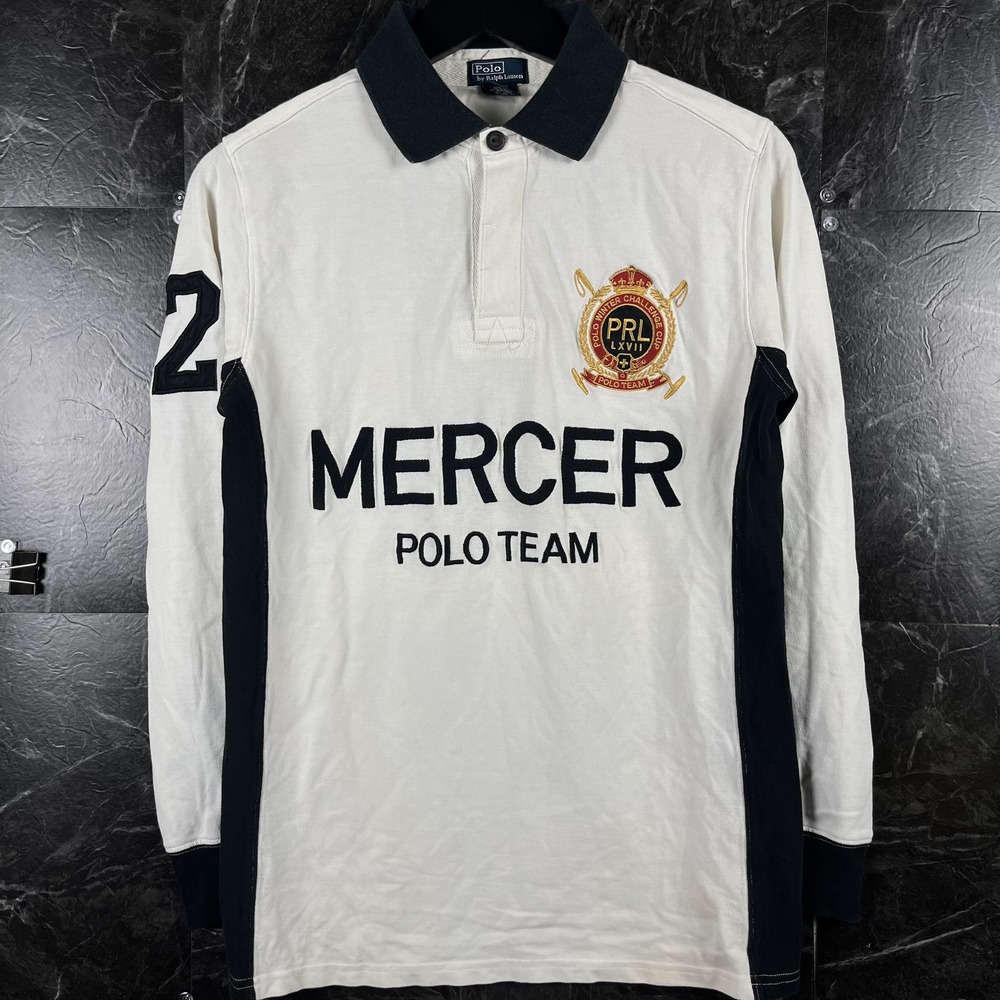 Polo Ralph Lauren Boy's White Vtg Mercer Polo Shirt Large (Men's XS)